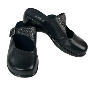 Vionic Leather Studded Mary Jane Mule Slip On, Size 6
